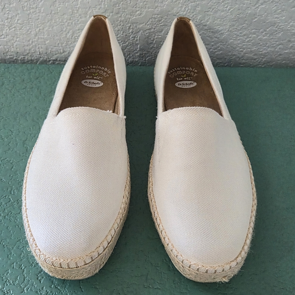 Dr. Scholl’s Sunray Espadrille Platform Slip On Sneakers Cream Women’s 8.5 - Picture 3 of 12